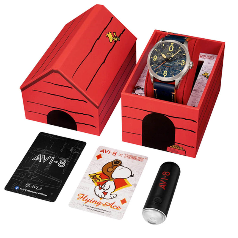 AVI-8 x Peanuts Spitfire Snoopy Flying Ace LE in Beagle Blue #AV-4134-01