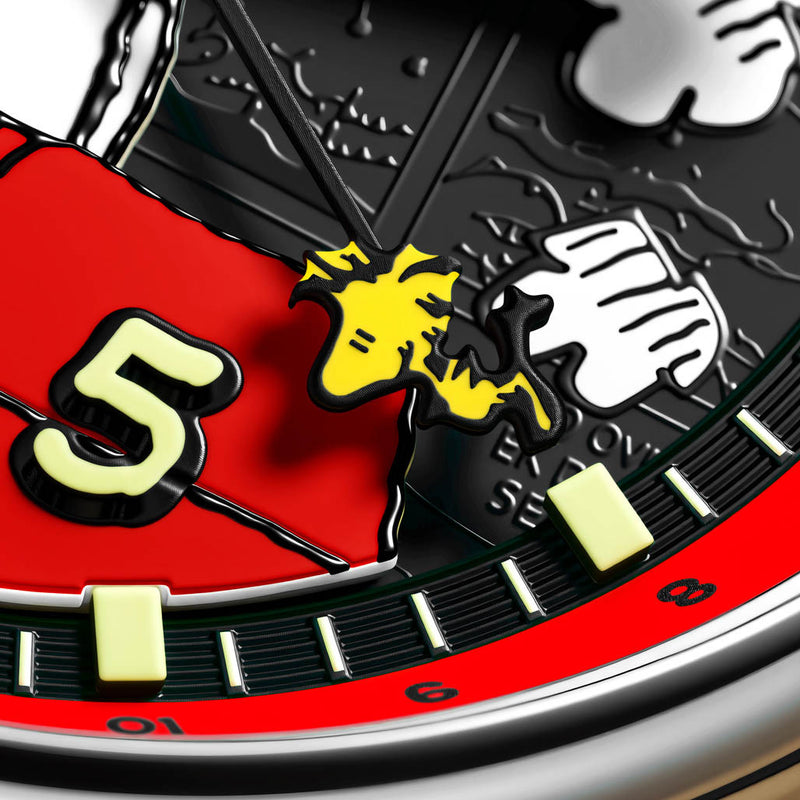 AVI-8 x Peanuts Snoopy Flying Ace GMT Automatic in Doghouse Red #AV-4136-01
