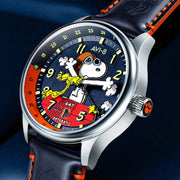 AVI-8 x Peanuts Snoopy Flying Ace GMT Automatic in Sketchbook Blue #AV-4136-02