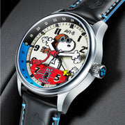 AVI-8 x Peanuts Snoopy Flying Ace GMT Automatic in Cream Brigade #AV-4136-03