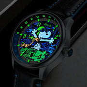 AVI-8 x Peanuts Snoopy Flying Ace GMT Automatic in Cream Brigade #AV-4136-03