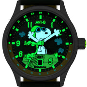 AVI-8 x Peanuts Snoopy Flying Ace GMT Automatic in Winter Green #AV-4136-04