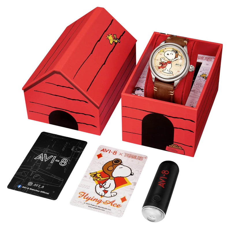 AVI-8 x Peanuts Flyboy Snoopy Flying Ace LE in Camel Brown #AV-4138-01