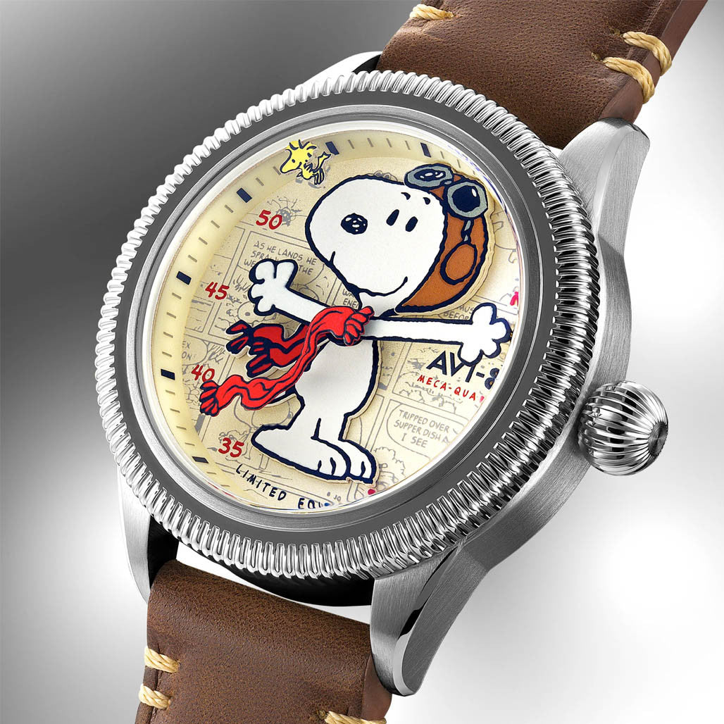 AVI-8 x Peanuts Flyboy Snoopy Flying Ace LE in Camel Brown #AV