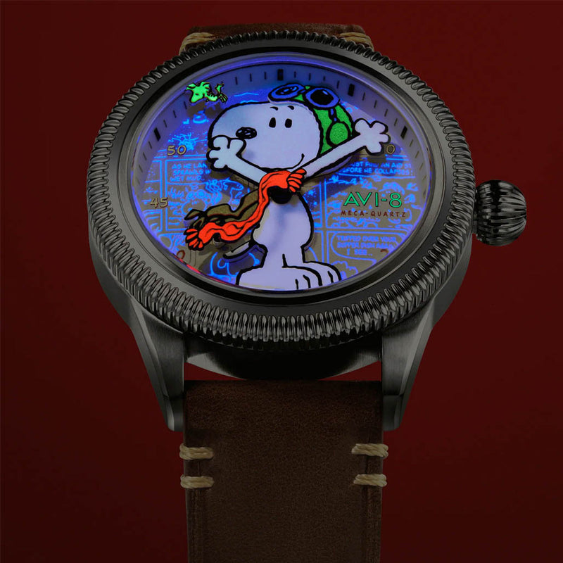 AVI-8 x Peanuts Flyboy Snoopy Flying Ace LE in Camel Brown #AV-4138-01