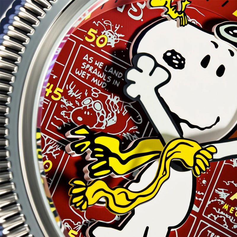 AVI-8 x Peanuts Flyboy Airmaster 40 Meca-Quartz Snoopy Flying Ace #AV-4138-02