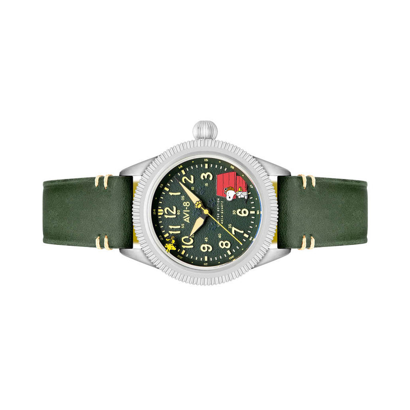 AVI-8 x Peanuts Flyboy Snoopy Flying Ace LE in Doghouse Green #AV-4139-01