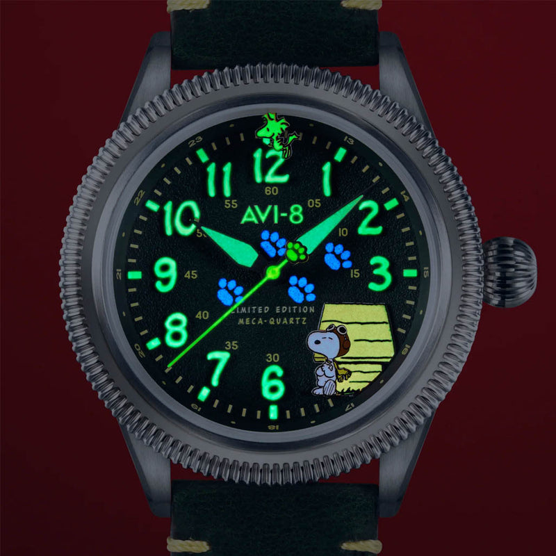 AVI-8 x Peanuts Flyboy Snoopy Flying Ace LE in Doghouse Green #AV-4139-01