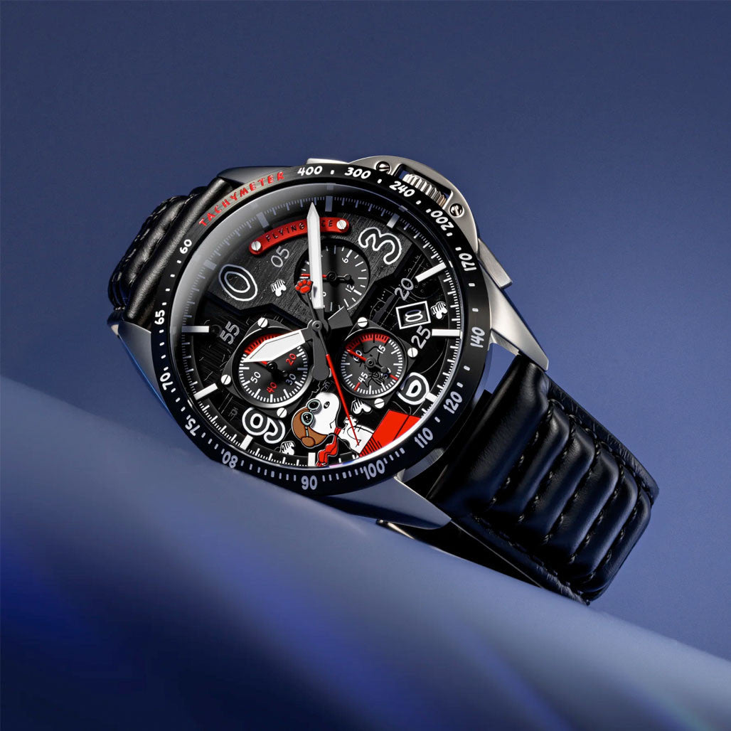 AVI-8 x Peanuts P-51 Mustang Blakeslee Chronograph Snoopy Flying