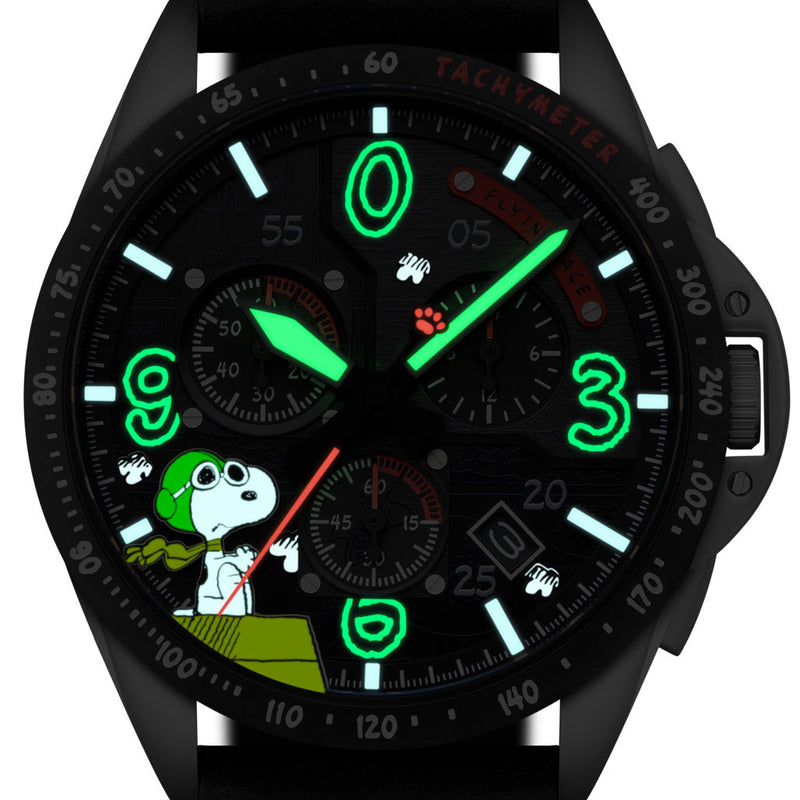 AVI-8 x Peanuts P-51 Mustang Blakeslee Chronograph Snoopy Flying Ace #AV-4140-01