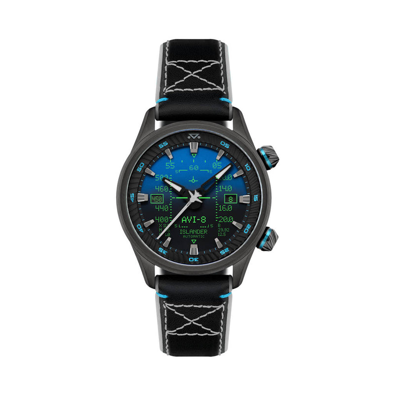 AVI-8 x Islander Limited Edition F-14 HUD Automatic with Gradient Blue Dial #AV-4142-LIW01