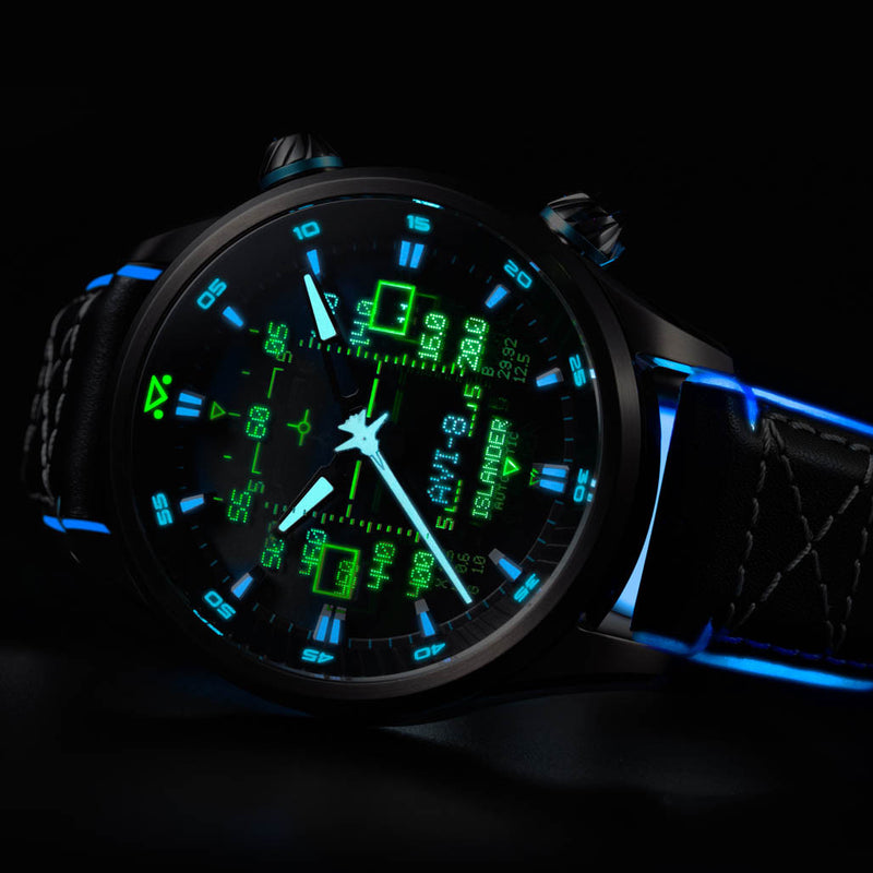 AVI-8 x Islander Limited Edition F-14 HUD Automatic with Gradient Blue Dial #AV-4142-LIW01