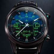 AVI-8 x Islander Limited Edition F-14 HUD Automatic with Gradient Blue Dial #AV-4142-LIW01