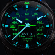 AVI-8 x Islander Limited Edition F-14 HUD Automatic with Gradient Blue Dial #AV-4142-LIW01