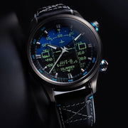 AVI-8 x Islander Limited Edition F-14 HUD Automatic with Gradient Blue Dial #AV-4142-LIW01