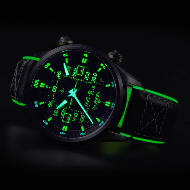 AVI-8 x Islander Limited Edition F-14 HUD Automatic with Gradient Charcoal Dial #AV-4142-LIW02
