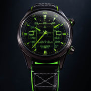 AVI-8 x Islander Limited Edition F-14 HUD Automatic with Gradient Charcoal Dial #AV-4142-LIW02