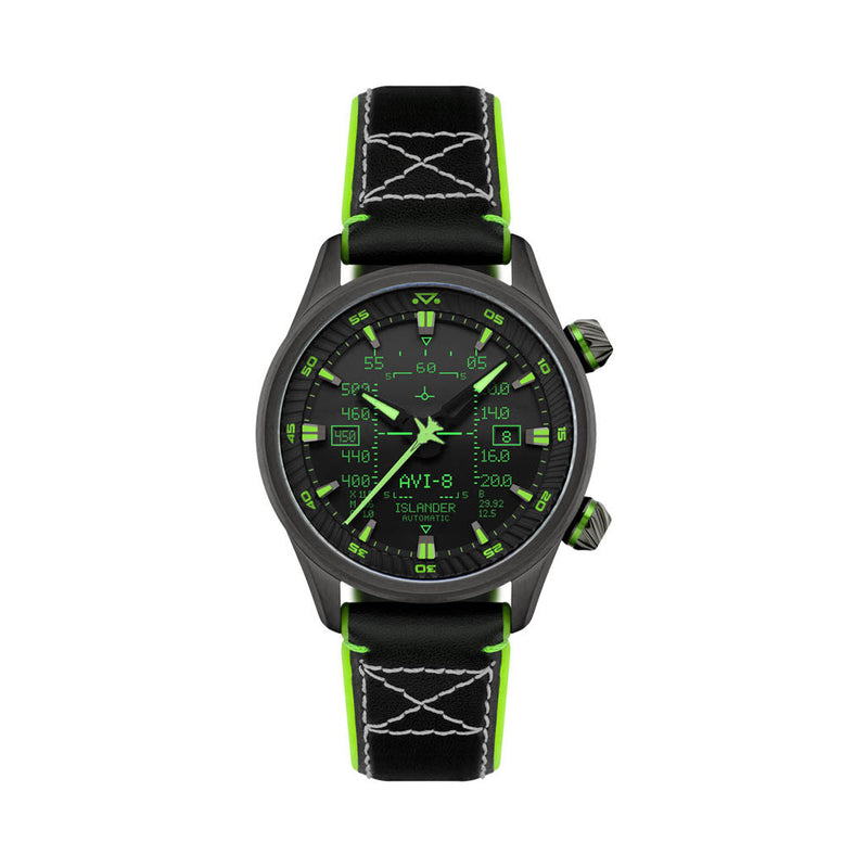 AVI-8 x Islander Limited Edition F-14 HUD Automatic with Gradient Charcoal Dial #AV-4142-LIW02