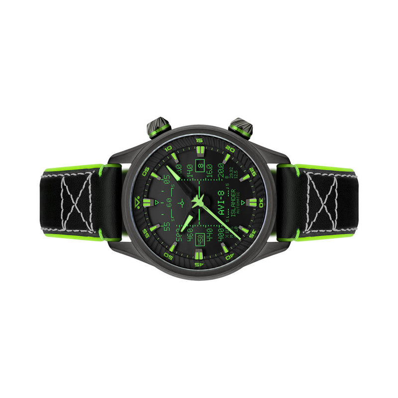 AVI-8 x Islander Limited Edition F-14 HUD Automatic with Gradient Charcoal Dial #AV-4142-LIW02