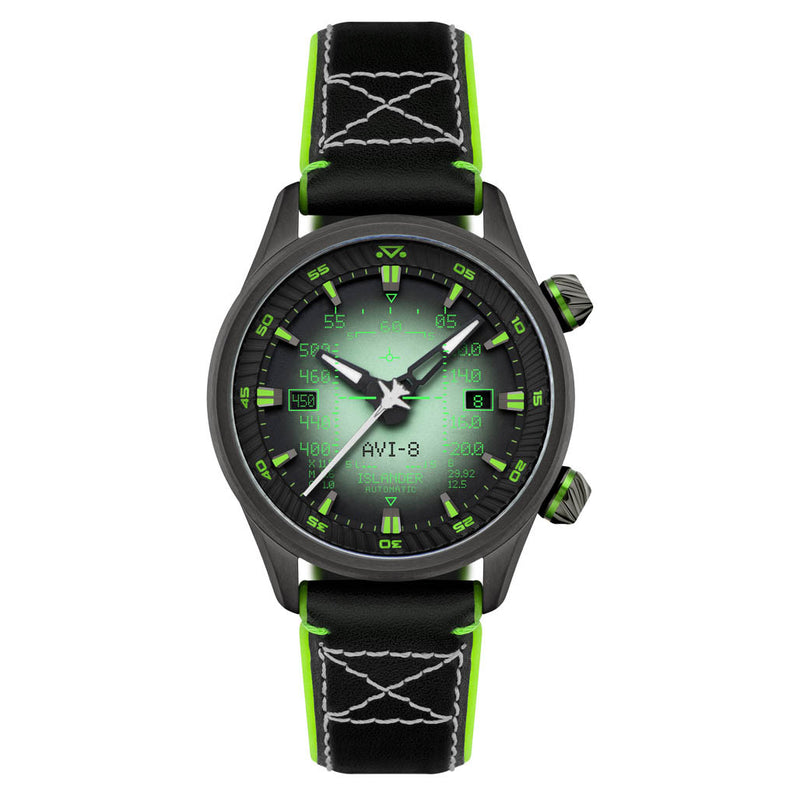AVI-8 x Islander Limited Edition F-14 HUD Automatic with Night Vision Dial #AV-4142-LIW03