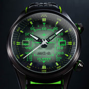 AVI-8 x Islander Limited Edition F-14 HUD Automatic with Night Vision Dial #AV-4142-LIW03