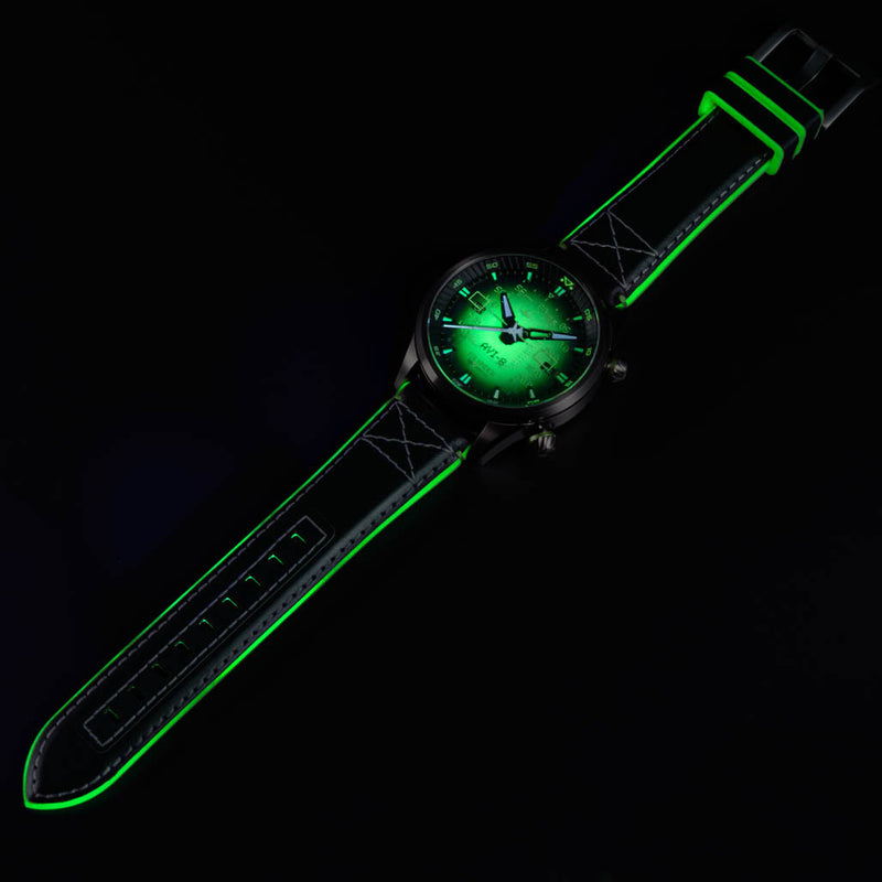 AVI-8 x Islander Limited Edition F-14 HUD Automatic with Night Vision Dial #AV-4142-LIW03