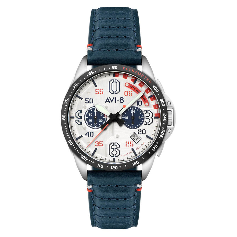 AVI-8 P-51 Mustang 85th Anniversary Slipstream Silver Watch #AV-4143-01