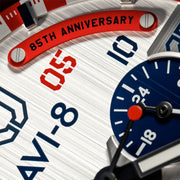 AVI-8 P-51 Mustang 85th Anniversary Slipstream Silver Watch #AV-4143-01