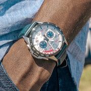 AVI-8 P-51 Mustang 85th Anniversary Slipstream Silver Watch #AV-4143-01