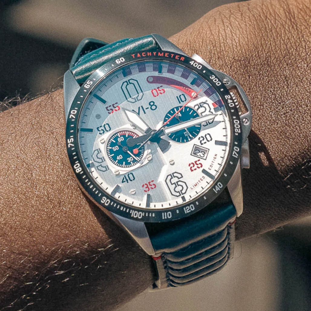 AVI-8 P-51 Mustang 85th Anniversary Slipstream Silver Watch #AV