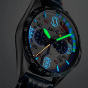 AVI-8 P-51 Mustang 85th Anniversary Slipstream Silver Watch #AV-4143-01