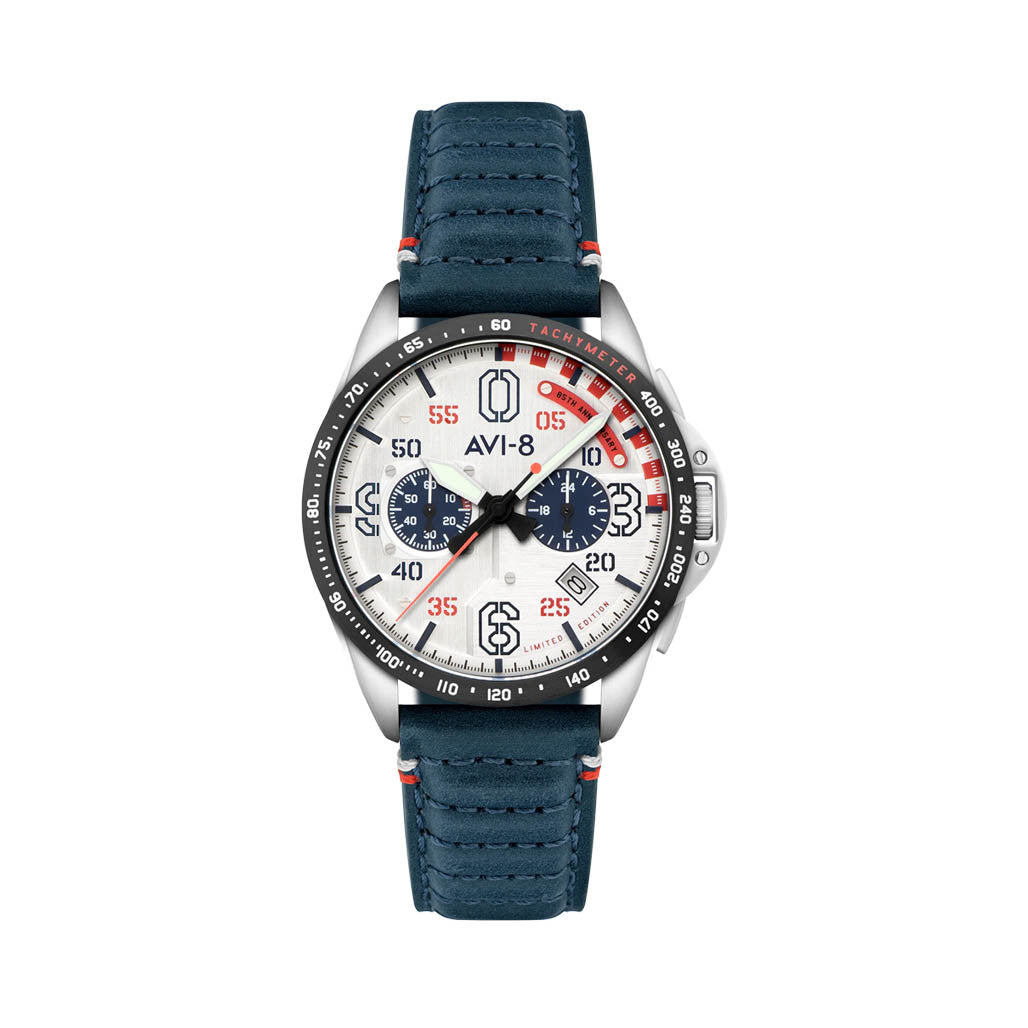 AVI-8 P-51 Mustang 85th Anniversary Slipstream Silver Watch #AV