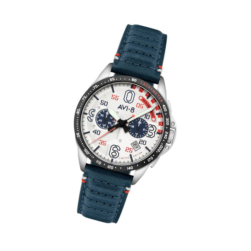 AVI-8 P-51 Mustang 85th Anniversary Slipstream Silver Watch #AV-4143-01