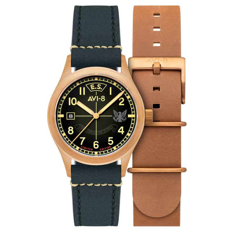 AVI-8 Flyboy Eagle Squadron Bronze LE Gravesend Watch #AV-4145-01
