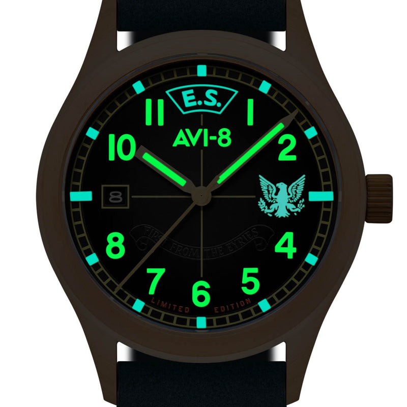 AVI-8 Flyboy Eagle Squadron Bronze LE Gravesend Watch #AV-4145-01