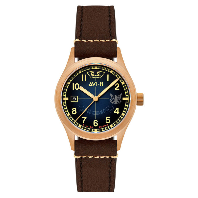 AVI-8 Flyboy Eagle Squadron Bronze LE Southend Watch #AV-4145-02