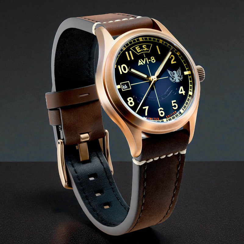 AVI-8 Flyboy Eagle Squadron Bronze LE Southend Watch #AV-4145-02