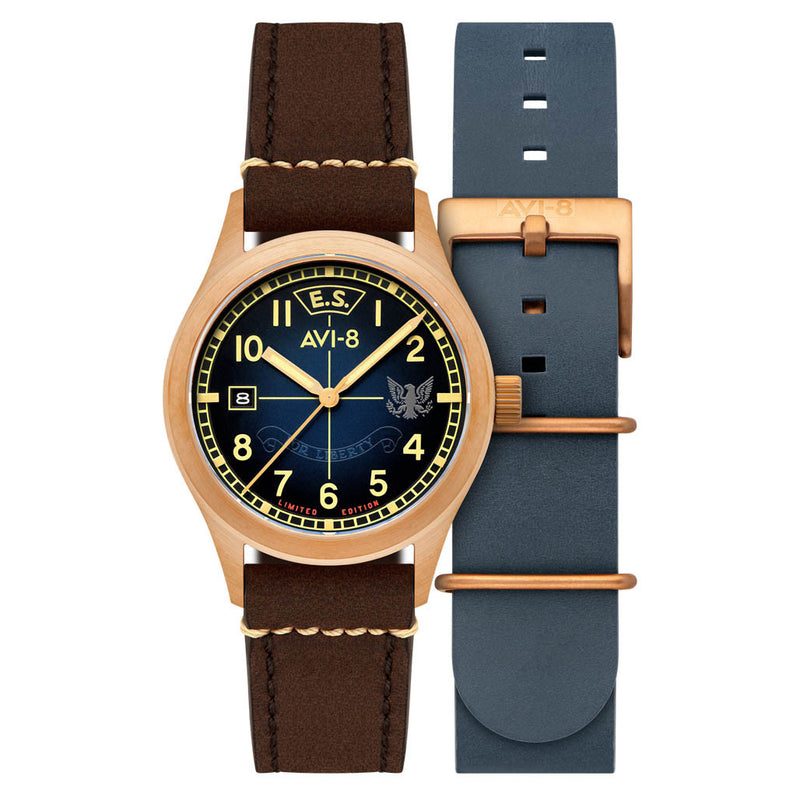 AVI-8 Flyboy Eagle Squadron Bronze LE Southend Watch #AV-4145-02