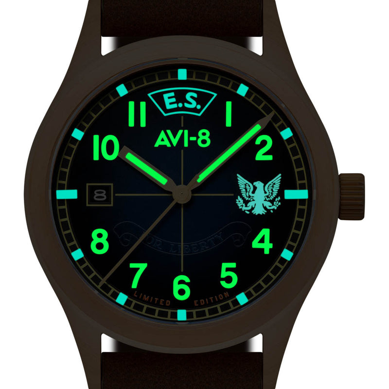 AVI-8 Flyboy Eagle Squadron Bronze LE Southend Watch #AV-4145-02
