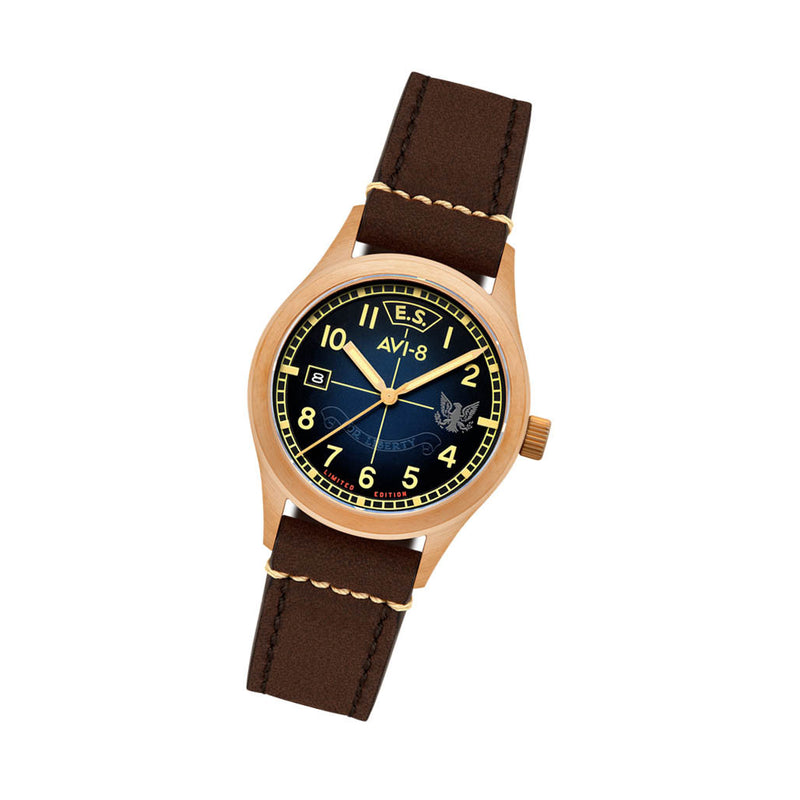 AVI-8 Flyboy Eagle Squadron Bronze LE Southend Watch #AV-4145-02