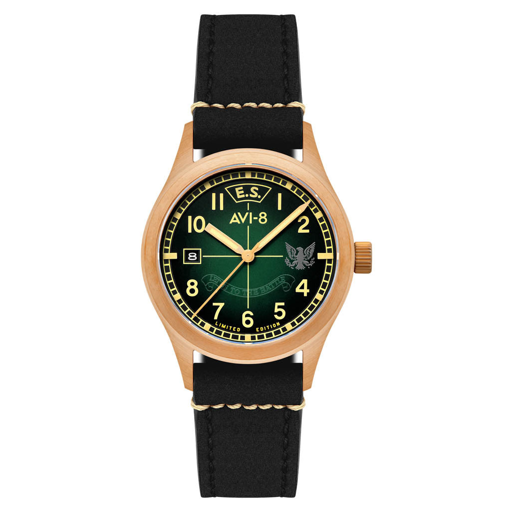 AVI-8 Flyboy Eagle Squadron Bronze Coltishall Watch #AV-4145-03