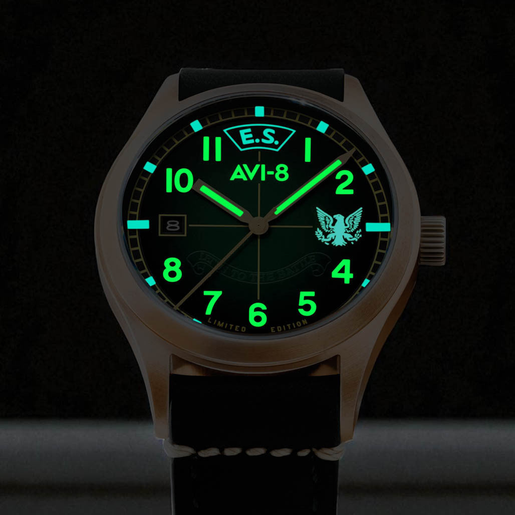 AVI-8 Flyboy Eagle Squadron Bronze Coltishall Watch #AV-4145-03
