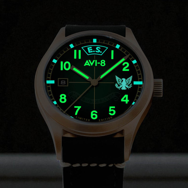 AVI-8 Flyboy Eagle Squadron Bronze Coltishall Watch #AV-4145-03