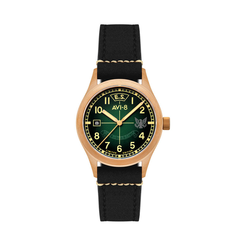AVI-8 Flyboy Eagle Squadron Bronze Coltishall Watch #AV-4145-03