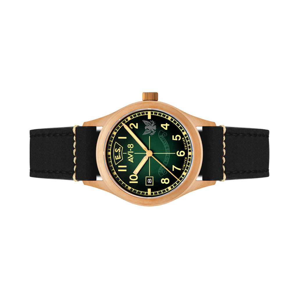 AVI-8 Flyboy Eagle Squadron Bronze Coltishall Watch #AV-4145-03
