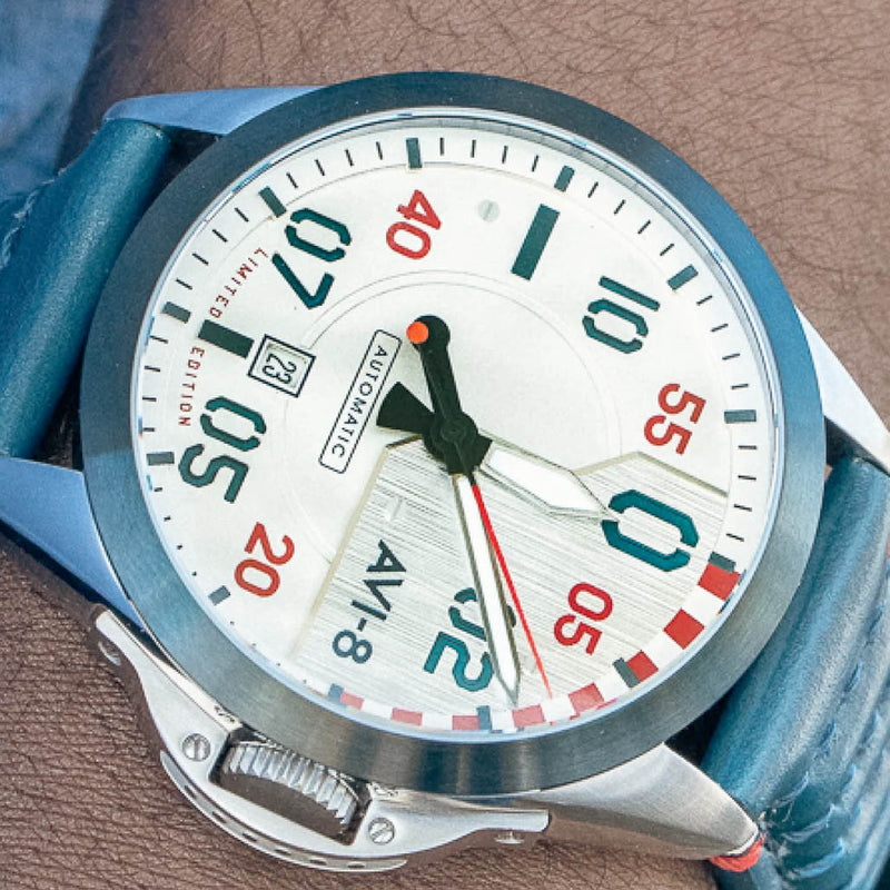 AVI-8 P-51 Mustang 85th Anniversary Steel Ascent Watch #AV-4146-01