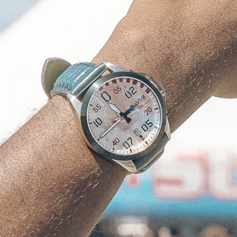 AVI-8 P-51 Mustang 85th Anniversary Steel Ascent Watch #AV-4146-01