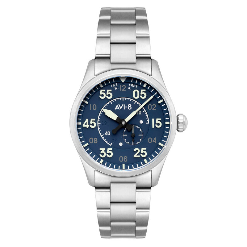 AVI-8 Spitfire Type 300 Automatic with Sky Gauge Blue Dial #AV-4147-11