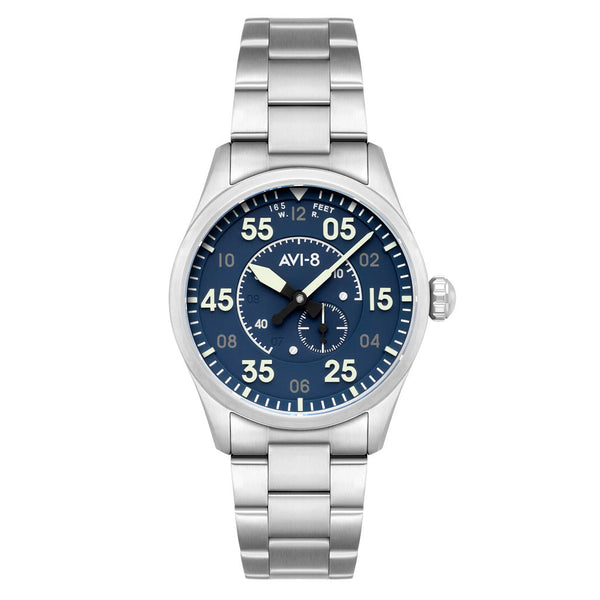 AVI-8 Spitfire Type 300 Automatic with Sky Gauge Blue Dial #AV