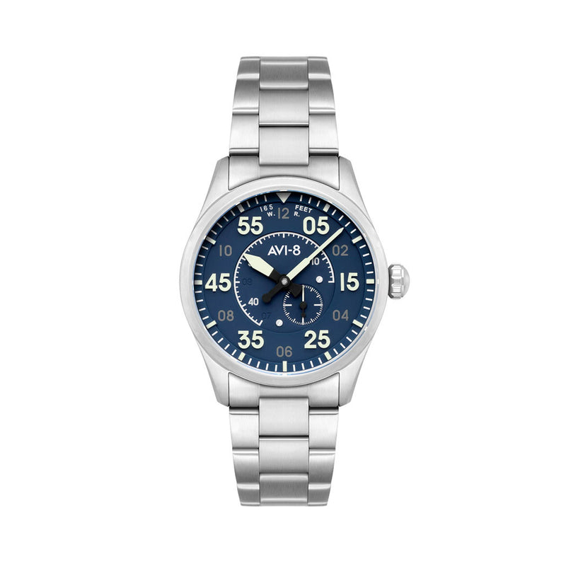 AVI-8 Spitfire Type 300 Automatic with Sky Gauge Blue Dial #AV-4147-11